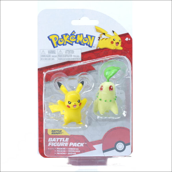 38188 Pokemon Pikachu and Chikorita  Battle Figure Pack